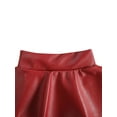 thumbnail image 4 of Kiapeise Baby Girl Pu Leather Tutu Skirt Toddler High Waist Ruffle Pleated Fashion Solid Mini Skort Skirts Outfit Clothes, 4 of 6