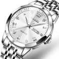 thumbnail image 2 of Reloj pulsera Olevs 9931 con correa de acero inoxidable color plateado - fondo blanco, 2 of 8