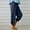 Navy, variant on Womens Plus Summer Casual Loose Cotton And Linen Pocket Solid Trousers Pants