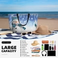 thumbnail image 5 of Balery Christmas Snowman In The Snow Beach Travel Bag - Water-Resistant, Large Capacity Lightweight Tote with 7 Pockets for Women and Men - Perfect for Beach, Pool, Gym, and Travel, 5 of 7