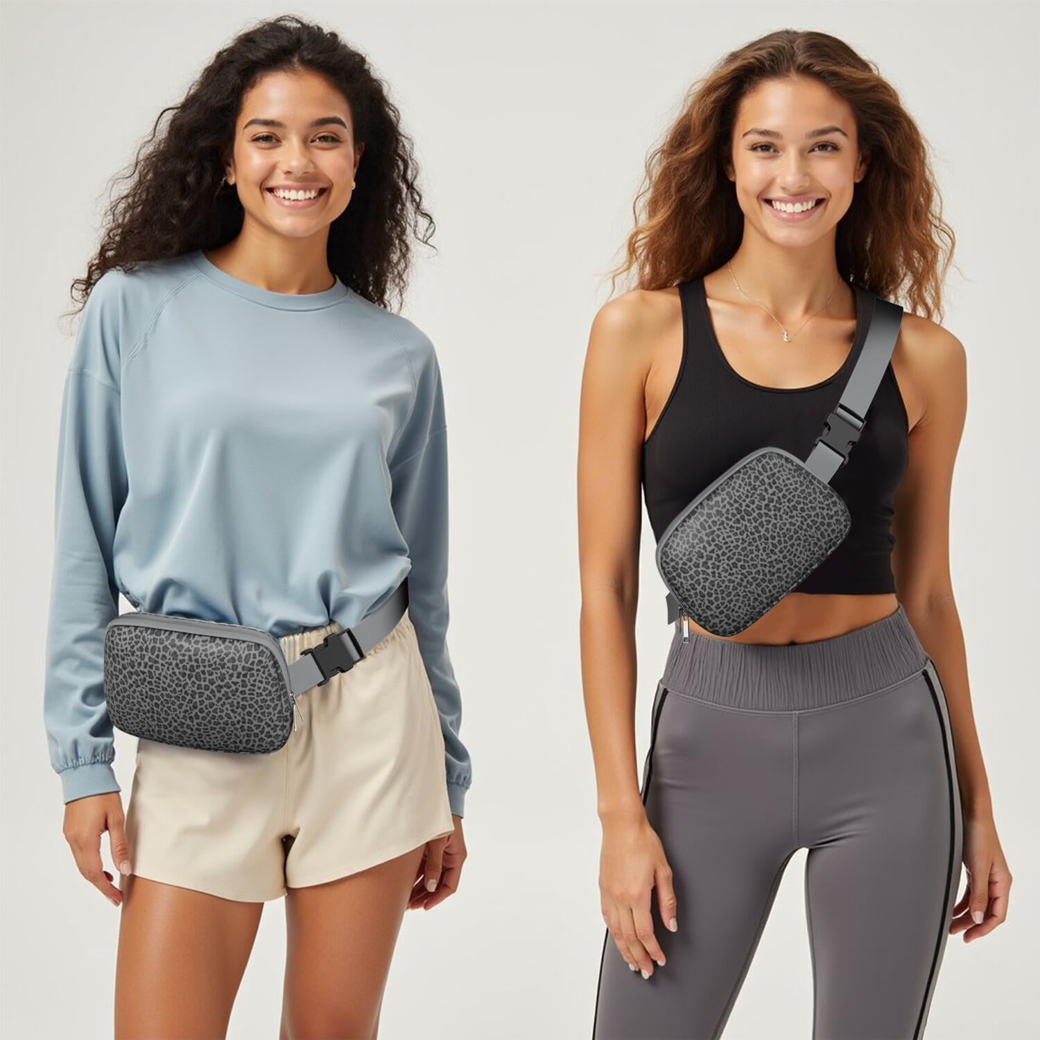 Classic Cheetah Print Fanny Pack – Fashionable Belt Bag with Romantic Texture & Retro Feel