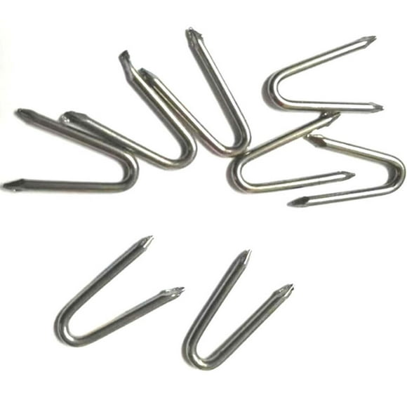 Woodworking Tools Steel Wire Fencing Staples 70 Pcs 30 x 28 mm Galvanized U Shaped Nails for Fence Applications