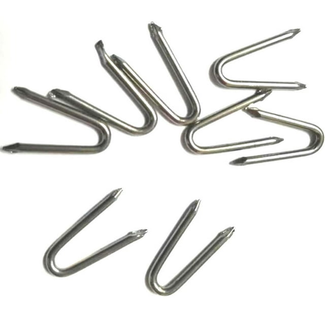 Steel Wire Fencing Staples 70 Pcs Galvanized U Shaped Nails for Secure Fence Fastening Woodworking Tools Durable Chain Link Picket Fence Hardware
