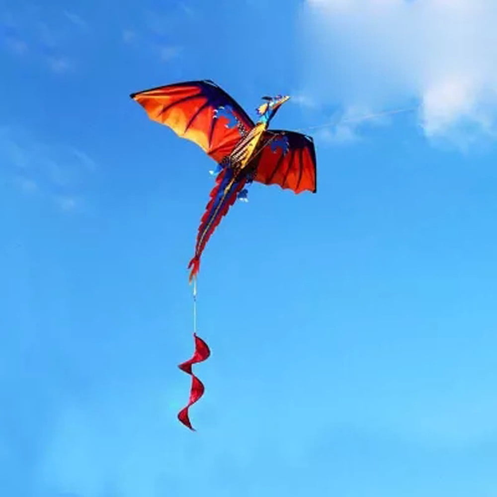 3D Dragon Kite Single Line With Tail Family Outdoor Sports Toy Children Kids，Outdoor Games