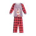 thumbnail image 2 of ZAXARRA Costume de Noël Ensemble Parent-Enfant Famille Imprimé Cerf Col Rond, 2 of 7