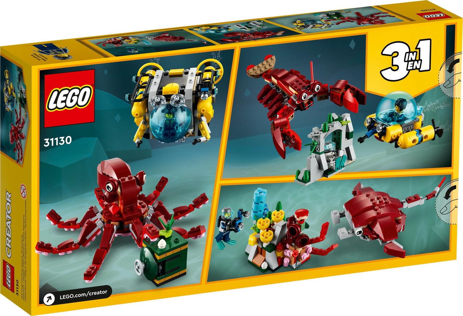 LEGO Creator Sunken Treasure Mission 31130 Toy Building Kit (522 Pieces)