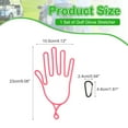 thumbnail image 2 of Uxcell Golf Gloves Stretcher, Plastic Keeper Support Rack Holder Dryer Hanger Frame with Hanging Hooks Pink, 2 of 7