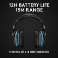thumbnail image 3 of Logitech G935 Wireless Gaming RGB Headset, 7.1 Surround Sound, DTS Headphone:X 2.0, 50 mm PRO-G Drivers, 2.4 GHz Wireless, Flip-to-Mute Mic, PC, 3 of 10