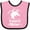 Pink and Black, variant on Inktastic Future Skier Funny Skiing Bear Boys or Girls Baby Bib