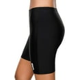 thumbnail image 6 of Women Long Board Shorts High Waist Swim Bottom Solid Swim Shorts, 6 of 7