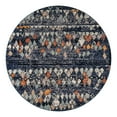 thumbnail image 3 of Unique Loom Morocco Collection Area Rug - Atlas (7' Round Navy Blue/Black), 3 of 7
