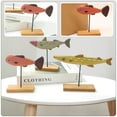thumbnail image 4 of Wooden Fish Adornment Nautical Style Artificial Fish Model Children Wooden Fish Toy, 4 of 9