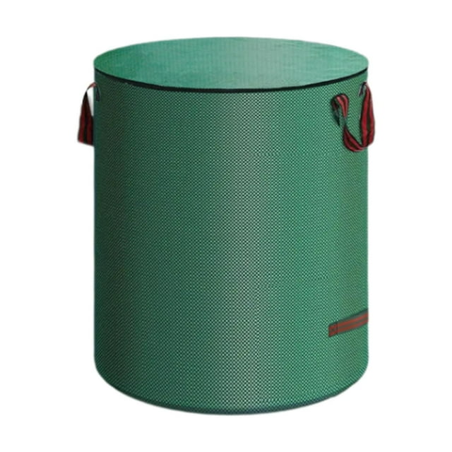 Bolsa para desechos de jardín, resistente al agua, redonda, con asas, reutilizable, para recoger hojas caídas, cargador para recolección de residuos 272 litros