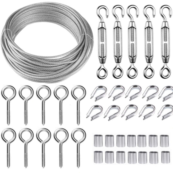 Kit tensor de alambre con tensor TootaCi, 30 m y 1,5 mm, acero inoxidable