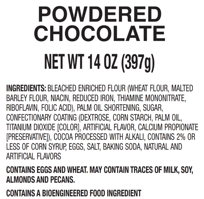 Little Dutch Boy Bakery Powdered Chocolate Gourmet Cookie Tin, 14 oz, Approx. 25 Ct