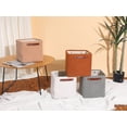thumbnail image 6 of REGALWOVEN Fabric Storage Bin with Handles for Shelves Closet, 3 Pack Collapsible Storage Basket for Organizing Clothes Dark Khaki 11*11*11in, 6 of 6