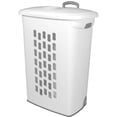 thumbnail image 1 of Sterilite White Laundry Hamper With Lift-Top, Wheels, And Pull Handle | 12228003, 1 of 8