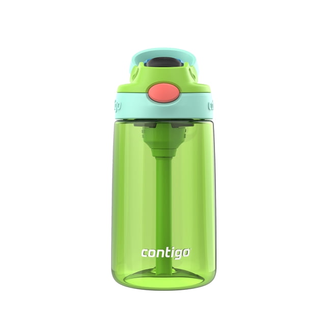 Contigo Kids Aubrey Straw Water Bottle, Leak-Proof, BPA-Free, Dishwasher Safe, Cool Lime Jade Vine