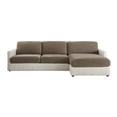 thumbnail image 5 of SureFit Stretch Pique Sectional Slipcovers, Extra Long Couch Cushion Covers, Single, Taupe, 5 of 7