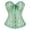 A1 Mint Green, variant on Corset Tops for Women,Overbust Costume Sweetheart Corset Renaissance Victorian,Front Hook Back Waist Cincher,Floral Lace up Boned Overbust Bustier Shapewear for Halloween and Cosplay Mint Green