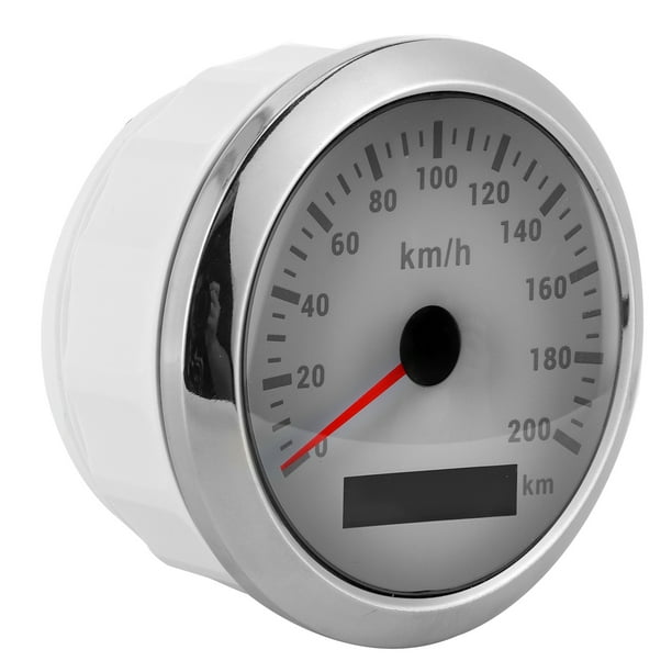 KUS Compteur De Vitesse GPS Compteur De Vitesse Etanche 0-200KM/H Pour  Voiture Moto Camions 85mm (Blanc)