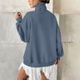 thumbnail image 5 of qolati Womens Plain Solid Sweatshirts Fleece Warm Turtleneck Pullover Sweater Long Sleeve Tunic Tops with Pockets Fall Fashion Outfits, 5 of 6