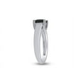 thumbnail image 3 of AFFY Princess Cut Black Natural Diamond Solitaire Ring in 10k White Gold, 3 of 6