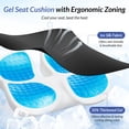 thumbnail image 2 of Cojín de asiento ZIKEE Gel para silla de oficina y asiento de coche, 2 of 9