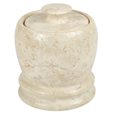Canister Cotton Ball Holder - Creative Home Marble Double Rings Cotton Ball Holder