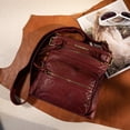 thumbnail image 5 of Montana West Crossbody Bag for Women Multi Pocket Shoulder Bags Medium Travel Purses Ultra Soft Washed Leather, Red, 5 of 7