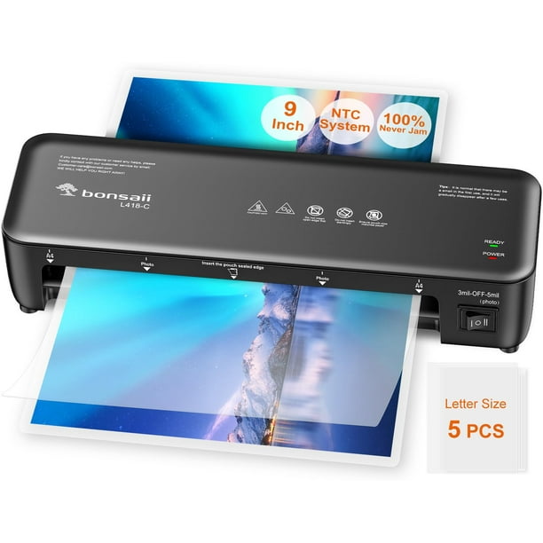 Laminador térmico Laminator Bonsaii A4 de 23 cm con Never Jam