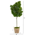 thumbnail image 3 of Nearly Natural 74" Fiddle Leaf Fig Artificial Tree in Farmhouse Planter, 3 of 5