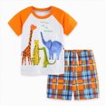 thumbnail image 5 of kpoplk Toddler Little Boys Short Sleeve T-Shirt Camouflage Shorts Set Summer Clothes Outfits(Orange,4-5 Y), 5 of 9