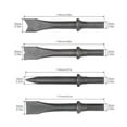 thumbnail image 2 of 4Pcs Air Hammer Set Hexagonal Shank Heavy Duty Air Impact Head For Rusting Removal Cutting ,Long-Term Reliability, 2 of 6