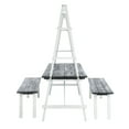 thumbnail image 5 of SAFAVIEH Willamy Outdoor Patio 3 Piece Dining Set, Dark Slate Grey/White, 5 of 8