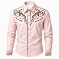 thumbnail image 3 of Kiijoy Toddler Boys Cowboy Shirt Western Print Long Sleeve Button Down Shirt for Kids, 3-4 Years, 3 of 3
