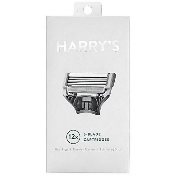 Harrys Razor Blades (3 Packs of 4) in Durable Hinged Water Friendly Travel Cases