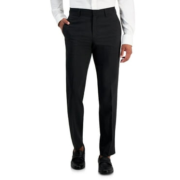 Perry Ellis Portfolio Men’s Slim-Fit Twill Pants, Caviar, 34×32