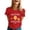 Y386-Red, variant on Ichuanyi Womens Fashion Printed Short Sleeve Round Neck T-Shirt Casual Graphic Tee Top Soft Modern Pattern Daily Blouse, Orange, XXL