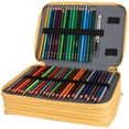 thumbnail image 4 of GHSDFBB Twill Fabric Pencil Case, Large Capacity with Zipper Closure, Yellow Flower, 203 Count, 4 of 6