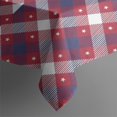 thumbnail image 4 of Red Blue White Star Plaid Checkered Pattern Rectangle Tablecloth 60"x120",Waterproof Polyester Rectangle Table Cloth, Wipeable Spillproof Polyester Tablecloth for Dining, Camping, Indoor and Outdoor, 4 of 6
