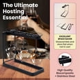 thumbnail image 4 of Porta copas de vino plegable de 3 niveles de acero inoxidable HAPPY SINKS, 4 of 6