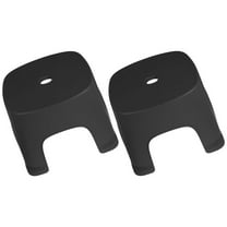 BESTOYARD 2Pcs Plastic Black Step Stool for Bathroom Toilet with Easy Wash and Lightweight Design