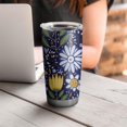 thumbnail image 4 of 20 Oz Pioneer Flower Coffee Tumbler Double Wall Insulated Stainless Steel Water Bottle | Metal Reusable Thermoses Flask with Cup Cap | Leak & Sweat Proof with Anti-Dust Lid, 4 of 7