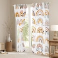thumbnail image 3 of 42''Wx84''L Girls Rainbow Curtains Cute Cartoon Rainbow Boho Curtains & Drapes Bohemian Rainbows Butterfly Print Blackout Curtains Kawaii Pink Yellow Doodle Style Window Curtains, 3 of 5