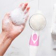 thumbnail image 3 of Cepillo de baño resistente al agua Depurador de limpieza eléctrico con mango largo para ducha y masaje corporal (rosa), 3 of 13
