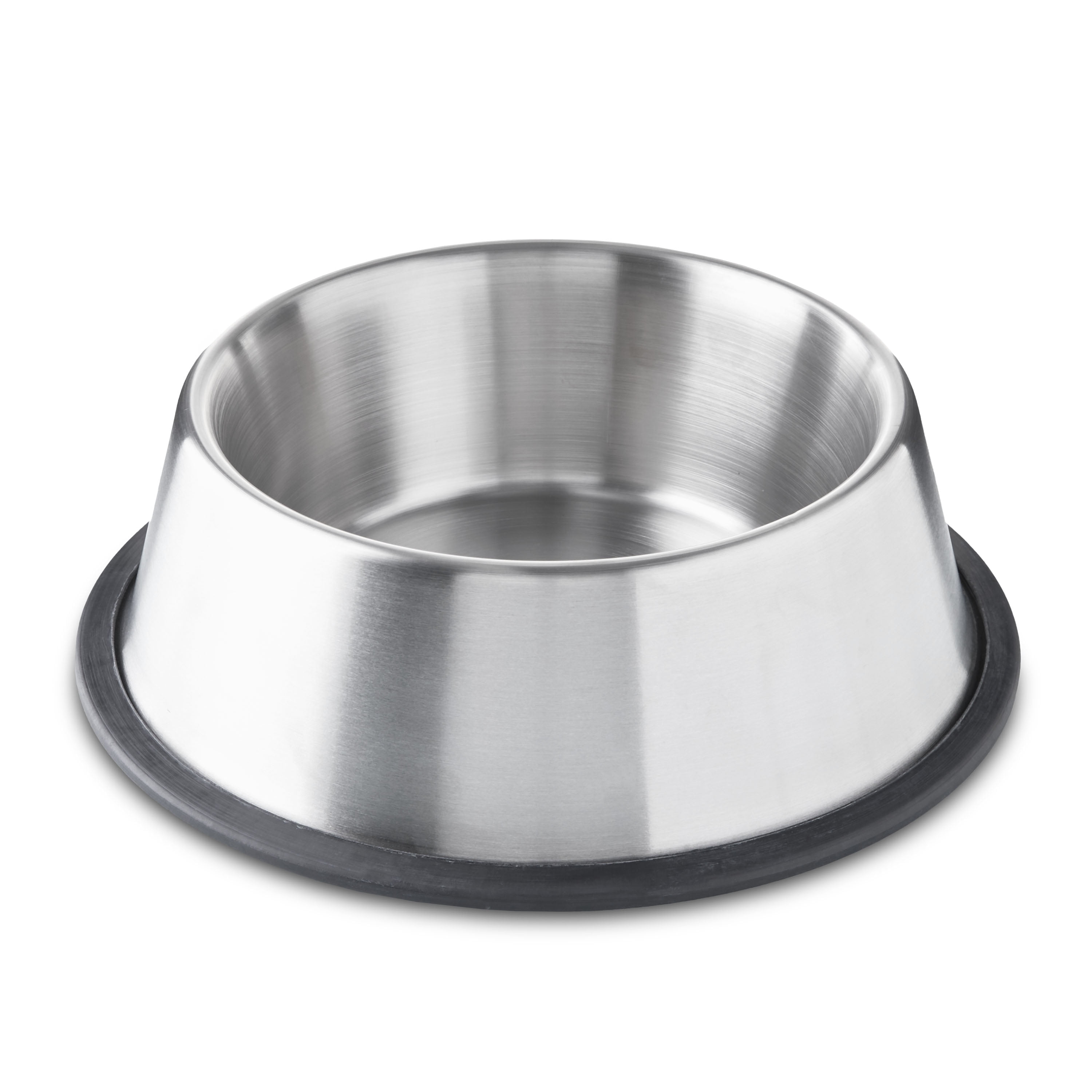 (3 pack) Vibrant Life Large 8.4-Cup Stainless Steel Pet Bowl, Silver