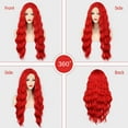 thumbnail image 2 of MORICA Red Wigs for Women Long Wavy Synthetic Red Wig Cosplay Red Wigs Daily Party Use Heat-Resistant Fiber Red Wig, 2 of 7
