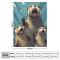 thumbnail image 4 of COMIO Otter Blanket and Throws Blankets Decorative for Adults and Kids Design Pretty Gift Home Decorative Living Room Sofa Hug Plush Soft Bedroom Cozy Blanket, 4 of 6