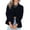 Navy, variant on BLTIBY Womens Blazer Fall Winter Solid Color Casual Button Cardigan Coat Long Sleeve Open Front Blazers Jacket Lightweight Business Work Suits with Pockets Army Green XXL